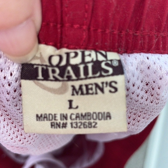 Open Trails red swim trunks men’s size large - Picture 5 of 6